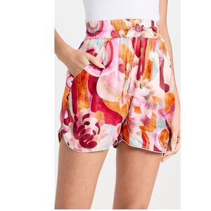 New Chufy Henry Shorts Orange Retro Print XS